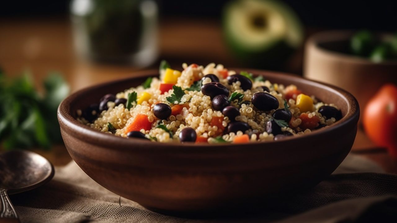 fresh vegetarian salad with quinoa tomato herbs generated by ai scaled 3366eb6a